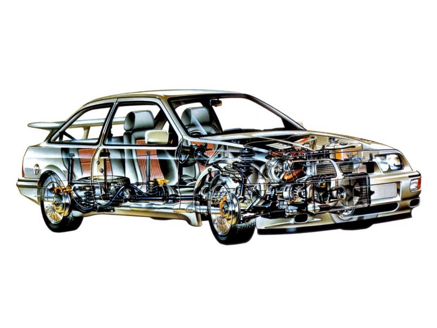 Схема Ford Sierra RS Cosworth 1986 года  (UK) (фото 14 из 21)